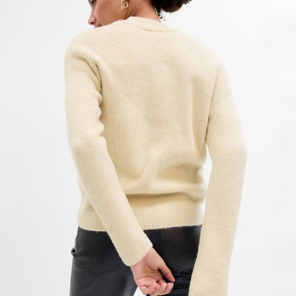GAP Cream Ribbed Crewneck Sweater/NWT/XL & XXL - Picture 2 of 16